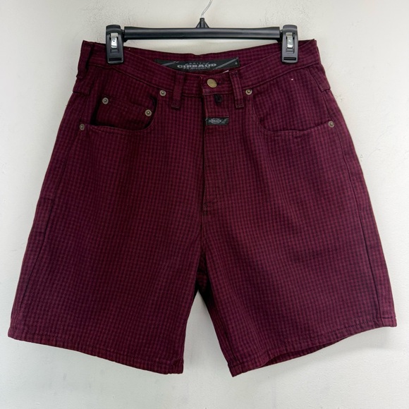 Marithe Francois Girbaud Pants - Vintage Marithe Francois Girbaud size 9/10 Women's Burgundy Denim Jean Shorts